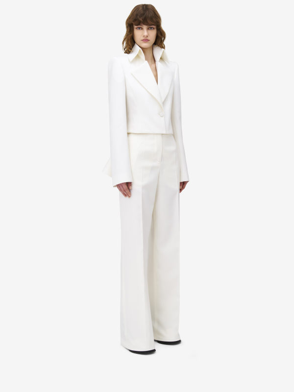 ALEXANDER MCQUEEN - Exaggerated Lapel Single-breasted Jacket - Item 830106QJADK9025
